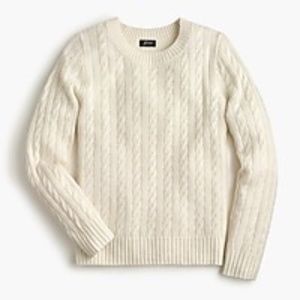 Cable crewneck sweater in everyday cashmere